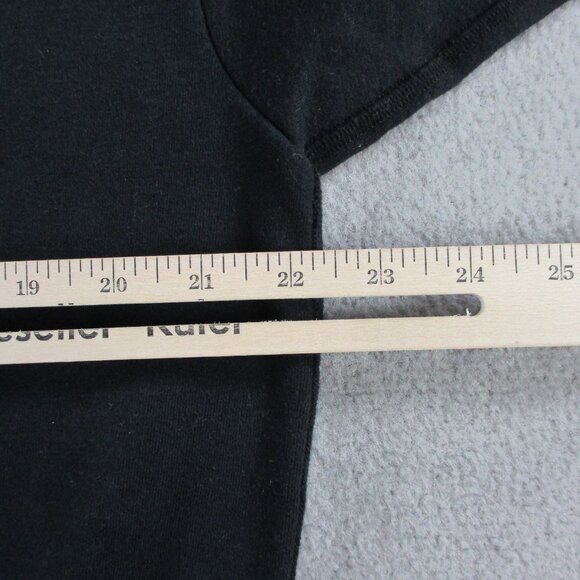 SKIMS Cotton Fleece Crewneck Pullover Womens Large Onyx Sweatshirt Sweater NEW - Picture 7 of 9